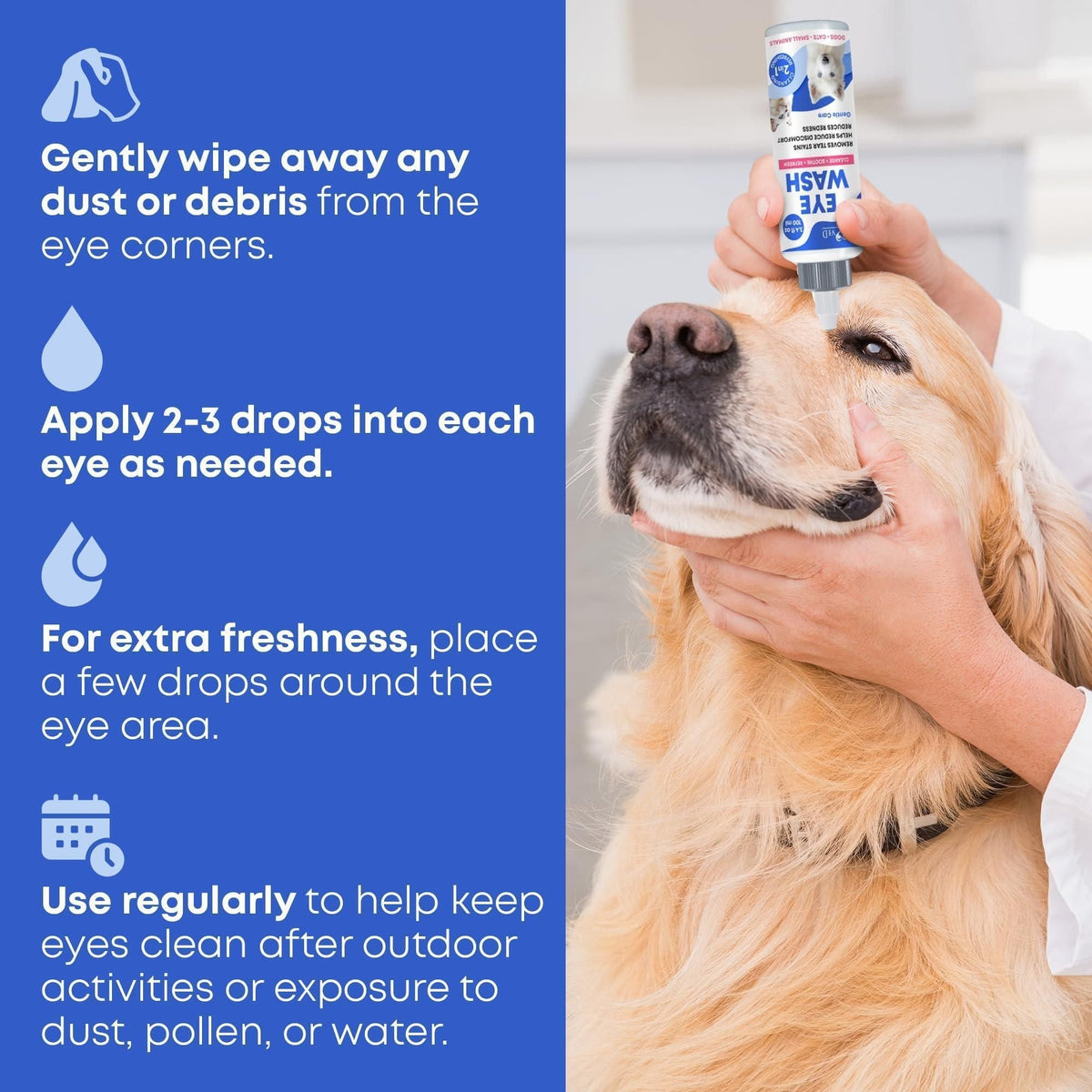 Wash and Tear Stain Eye Care for Dogs