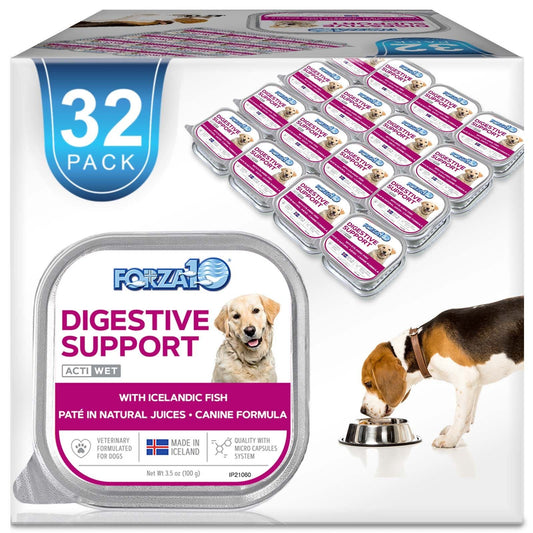 32x Forza 10 Wet Adult Dog Foods Digestive 3.5oz cans for upset stomach and allergies