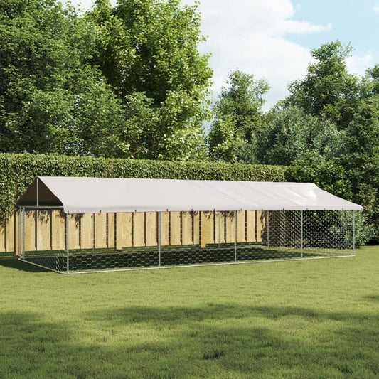 Outdoor Dog Kennel with Roof