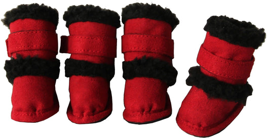 Shearling Dog Shoes