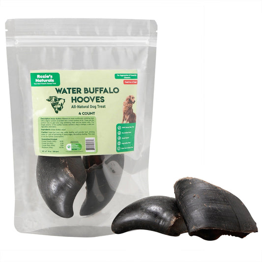 4x Water Buffalo Hooves For Dogs - 10 oz