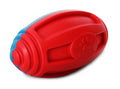 Red and blue durable water floating dog fetch toys made of flexible TPR material for chewing and water play