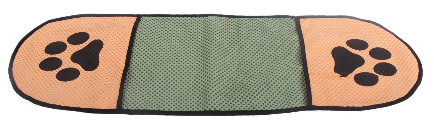 Dry-Aid Quick-Drying microfiber dog towel with dual hand pockets for grooming and bath drying