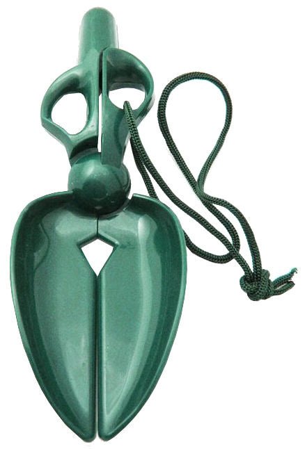 Dog Scissor Pooper Scoopers with curved handles and carrying strap for hygienic waste disposal