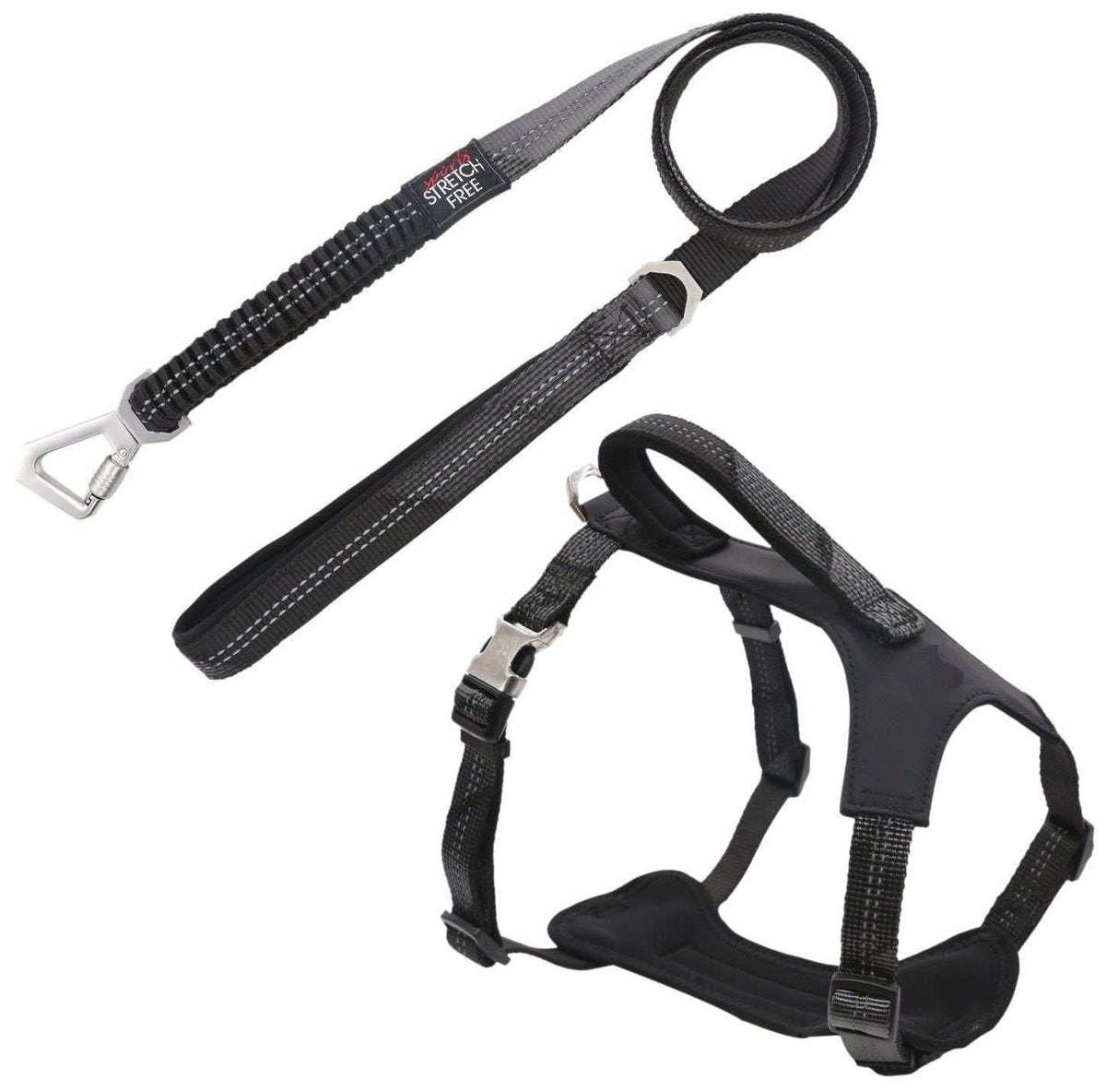 Geo-prene 2-in-1 dog walking set with neoprene padded harness and reflective leash