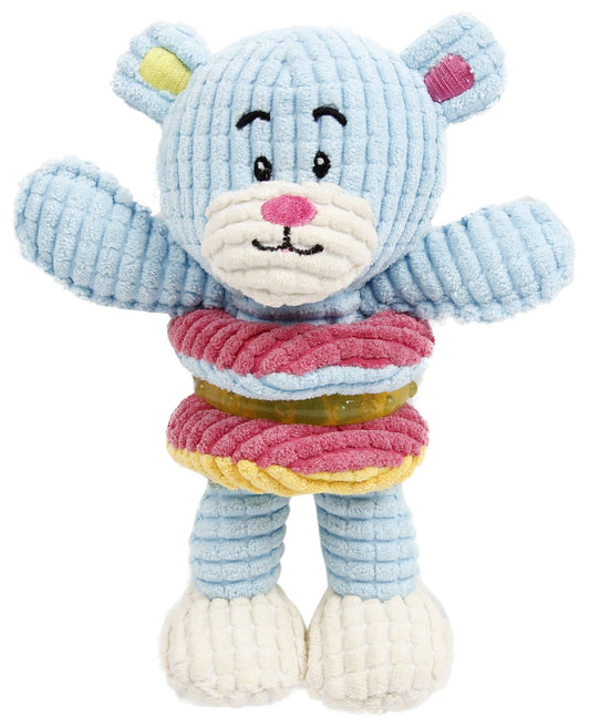 Plush Bear Squeaking and Rubber Dental Toy