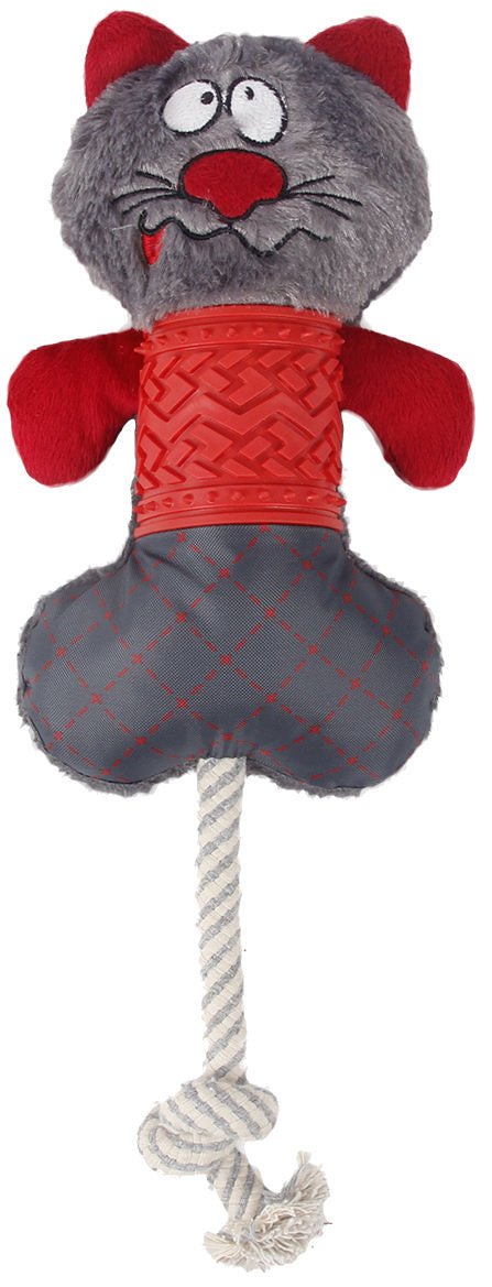 Nylon Squeaking Rubber Rope Dog Plush Toy