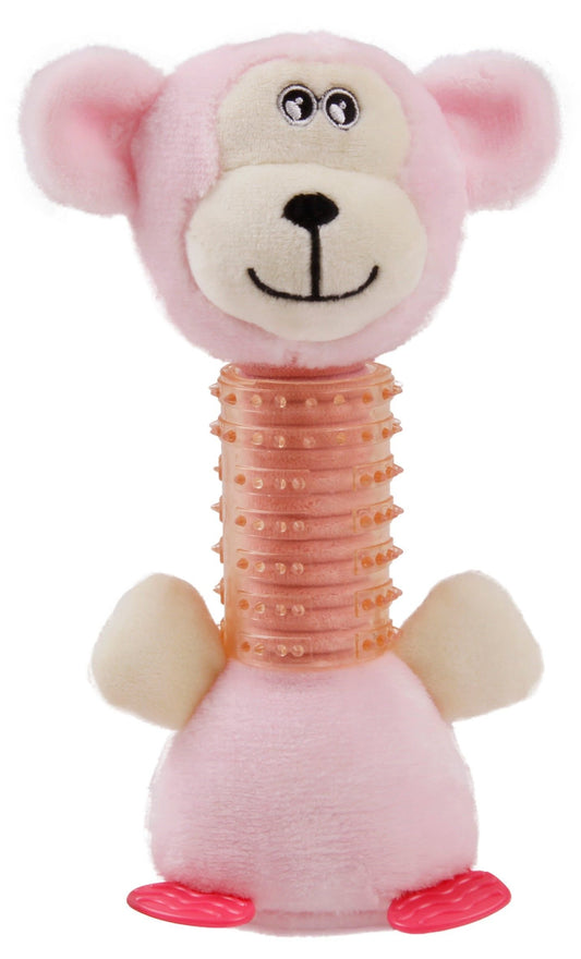 Squeaking Plush and Rubber Bear Dental Toy