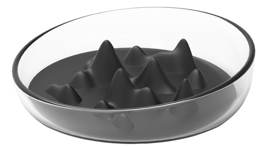 Modern Mountain Shaped Slow Feeder Dog Bowls