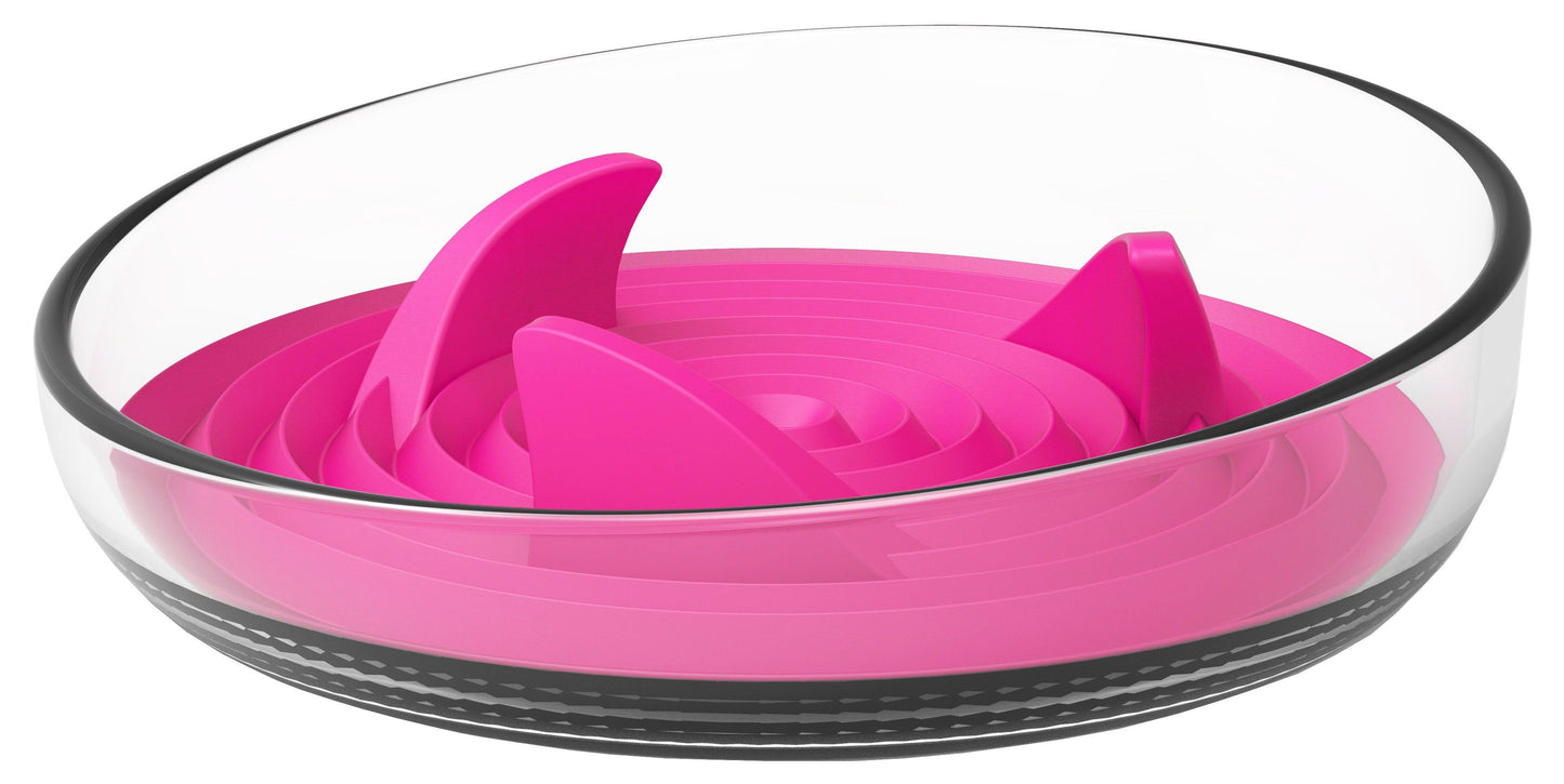 Modern Shark Fin Shaped Slow Feeder Dog Bowl