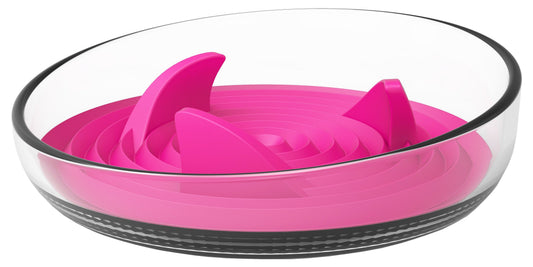 Modern Shark Fin Shaped Slow Feeder Dog Bowl