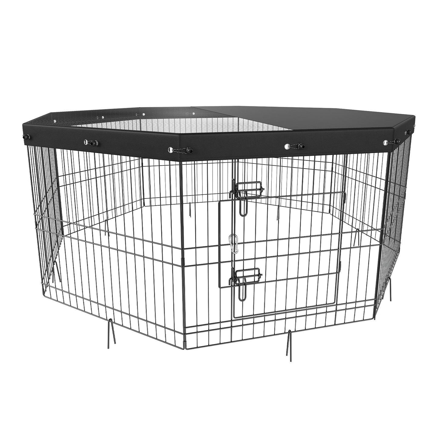 Foldable Metal 8 Panel Dog Pen