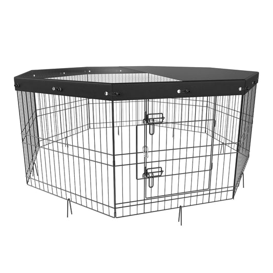 Foldable Metal 8 Panel Dog Pen
