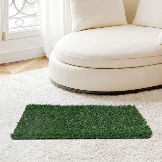 Two indoor grass dog pee pads for potty training puppies and small dogs