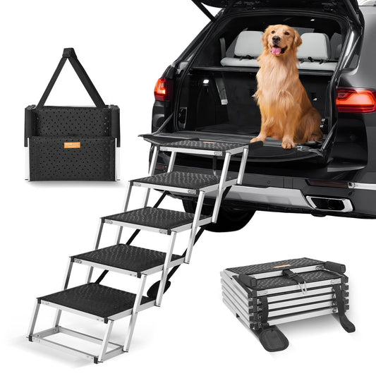 Aluminum 5-step Folding Dog Steps up to 150 lbs
