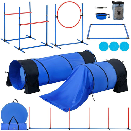 7 PCS Dog Courses Agility Training Equipment Set