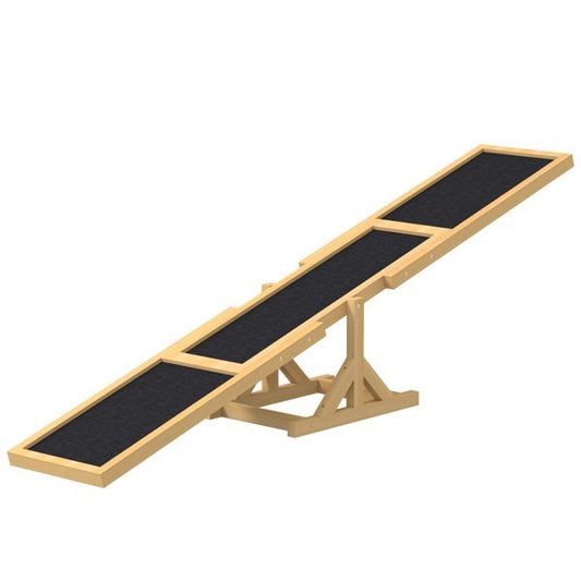 Dog Course Pieces Agility Seesaw Ramp made of fir wood with anti-slip surface for large dogs under 66 lbs
