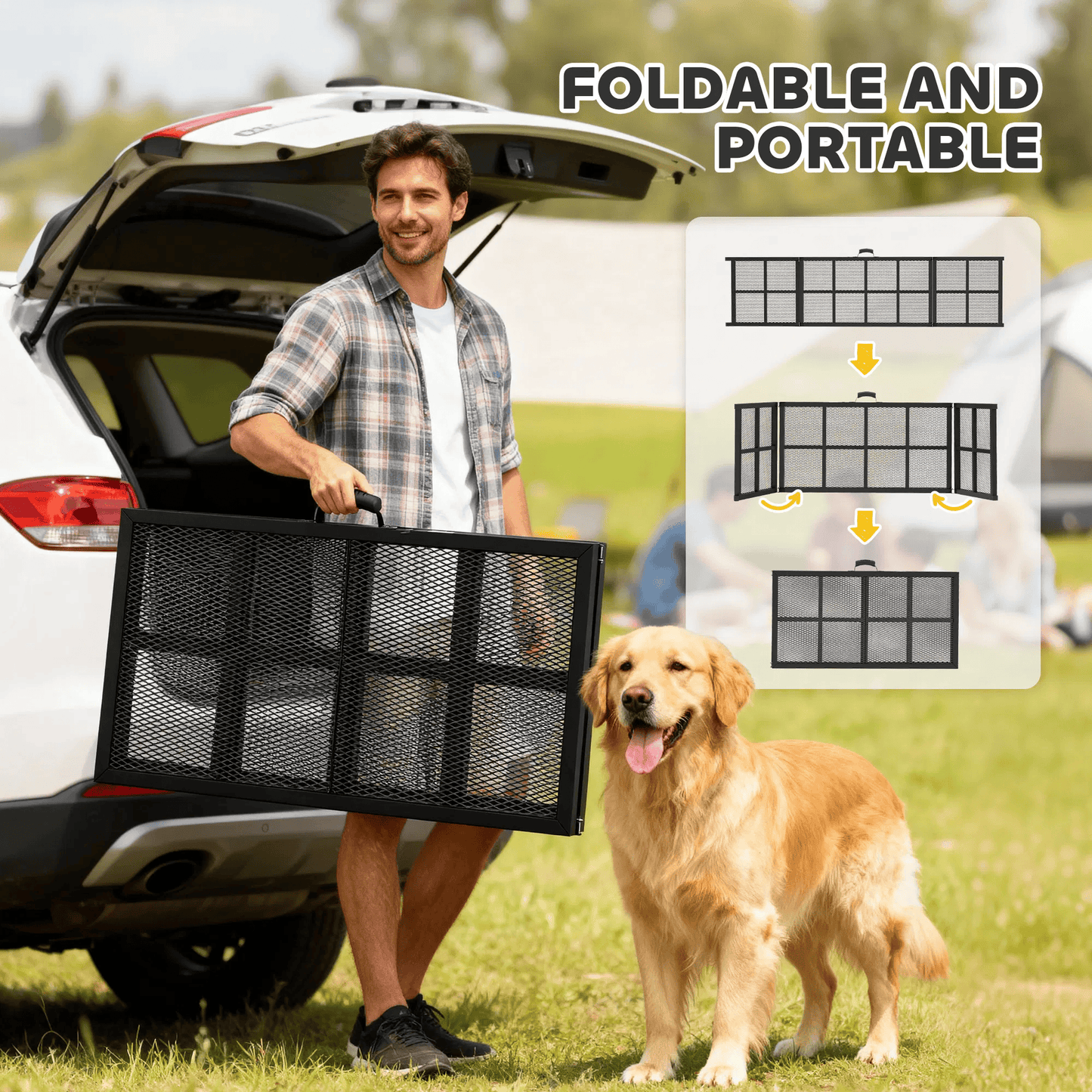 75" x 20" Foldable Dog Car Ramp