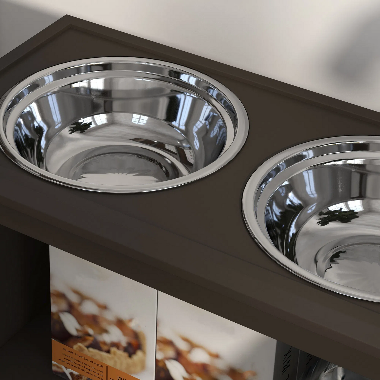 Elevated Dog Bowls with Stylish Storage Cabinet