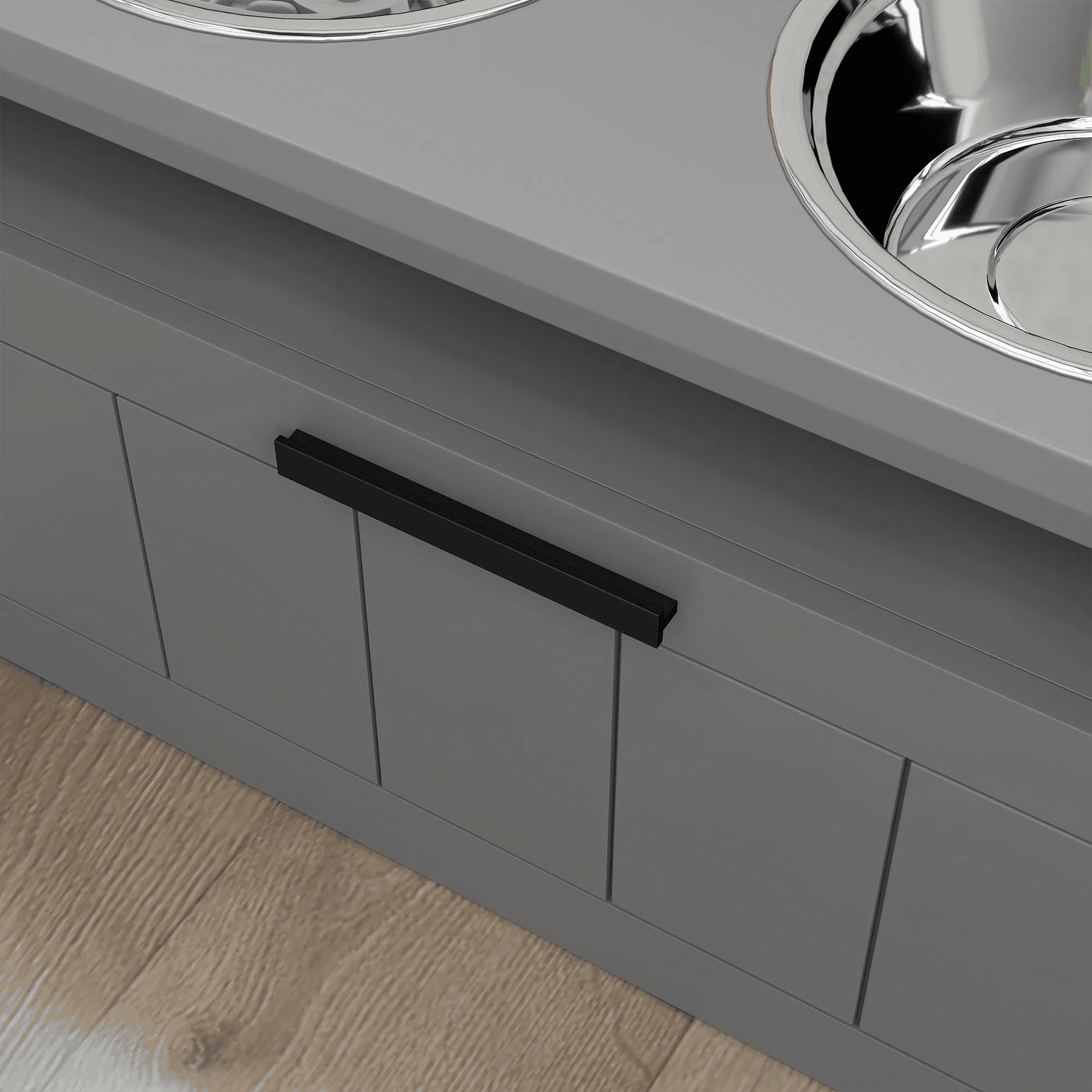 Elevated Dog Bowls with Storage Drawer and Slow Feeder Mat