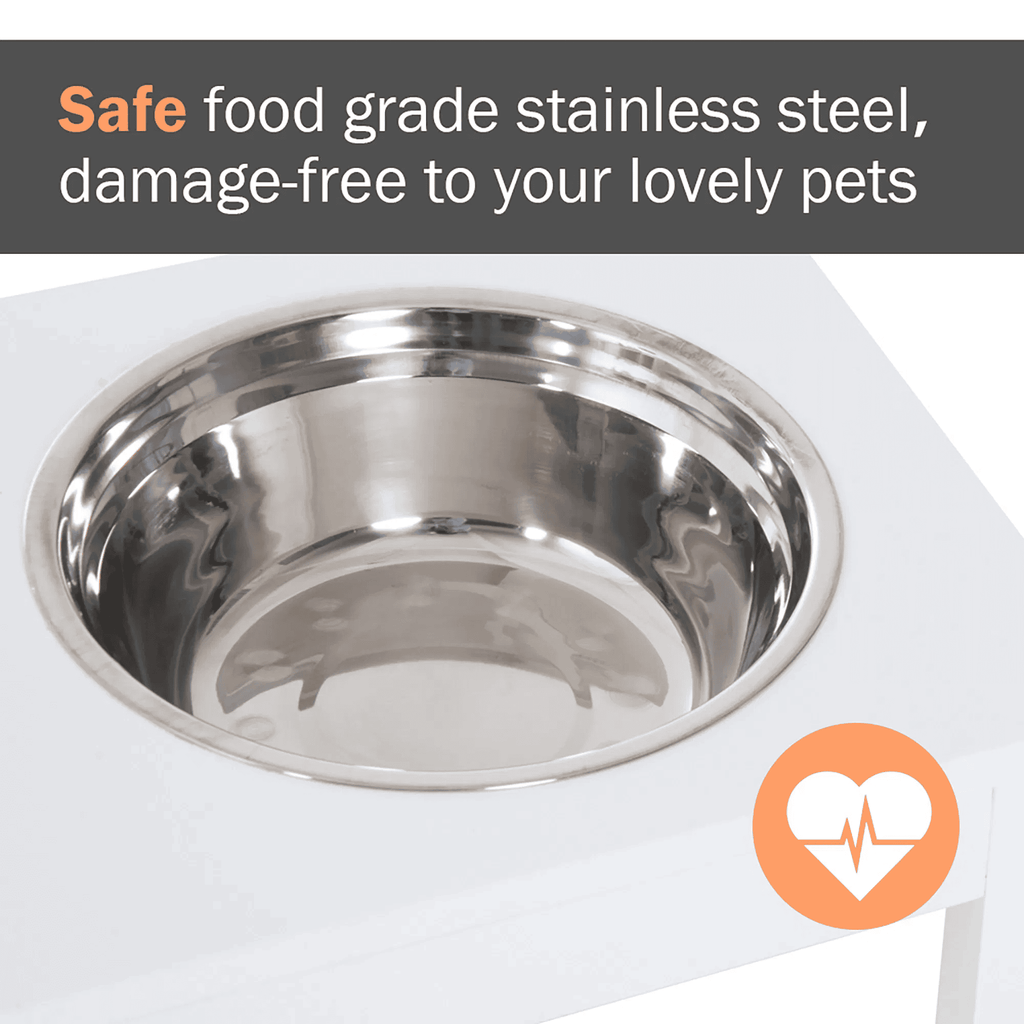 Elevated Dog Bowls with 2 Stainless Steel Pet Bowls