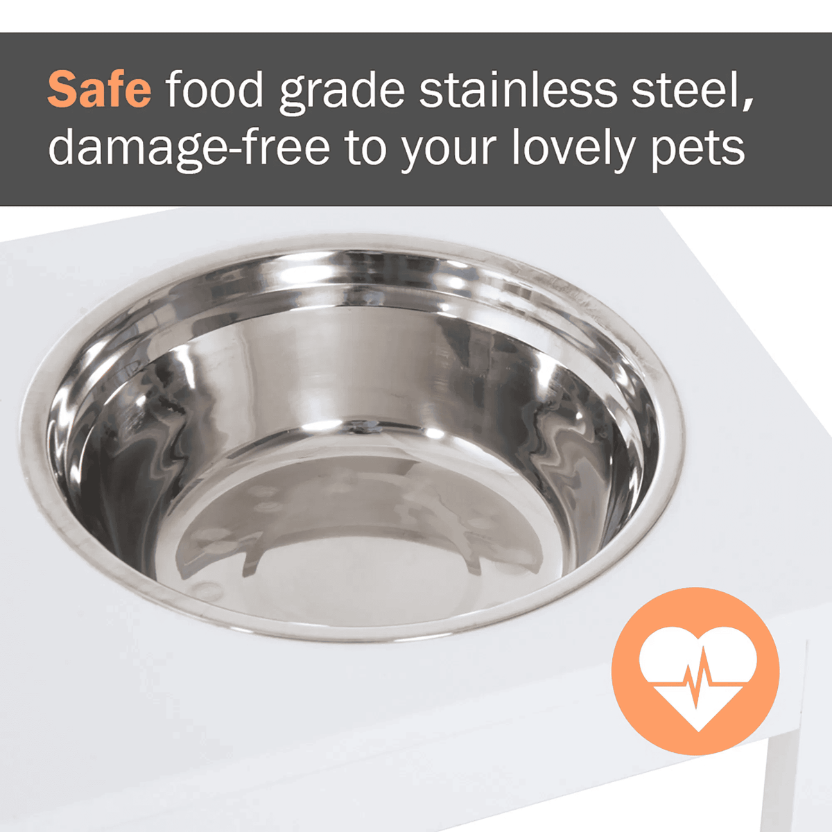 Elevated Dog Bowls with 2 Stainless Steel Pet Bowls