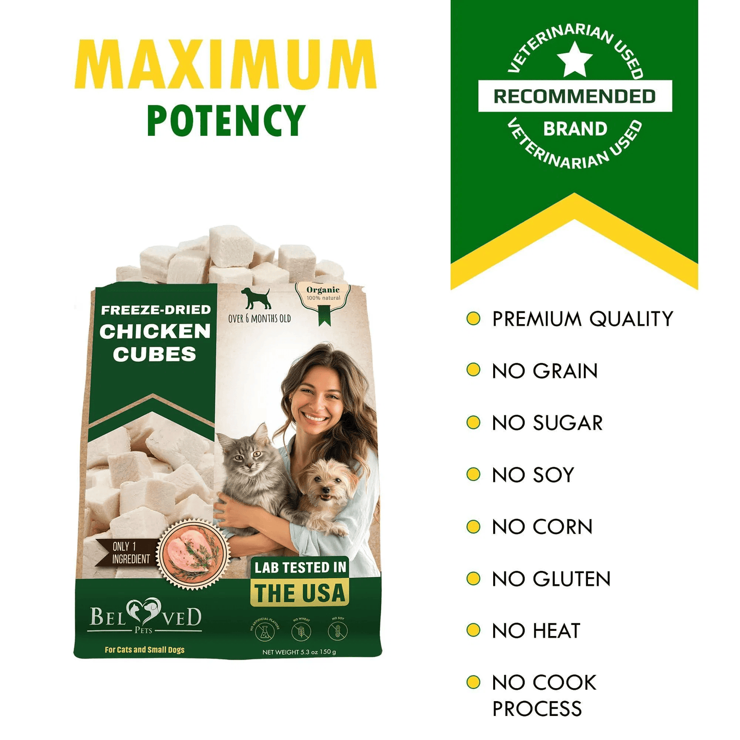 Freeze-Dried Chicken Cube Dog Treats