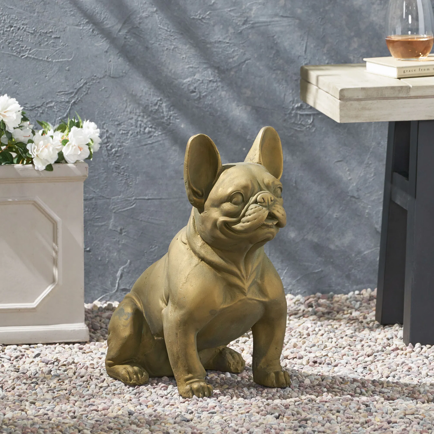 Garden Dog Sculpture