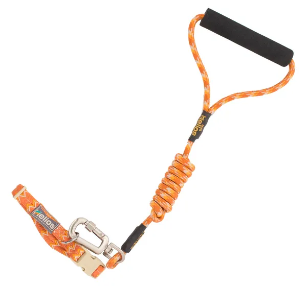 Easy Tension Reflective Dog Walking Set with matching patterned leash and collar, gel-foamed handle, and stainless steel swivel hook