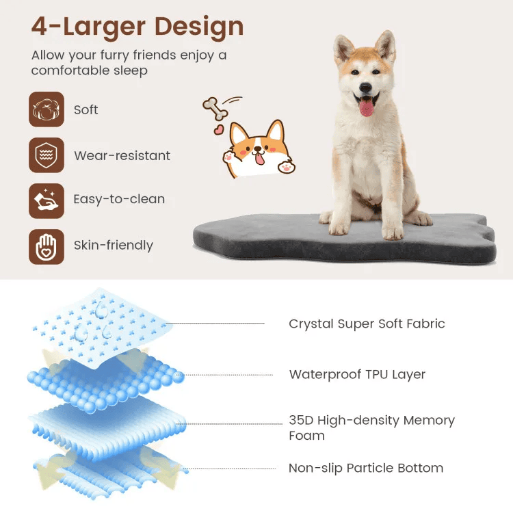 Orthopedic Dog Bed with Memory Foam Support