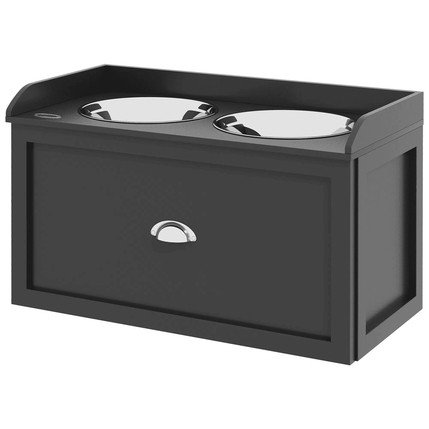 Elevated Dog Bowls with Storage Drawer