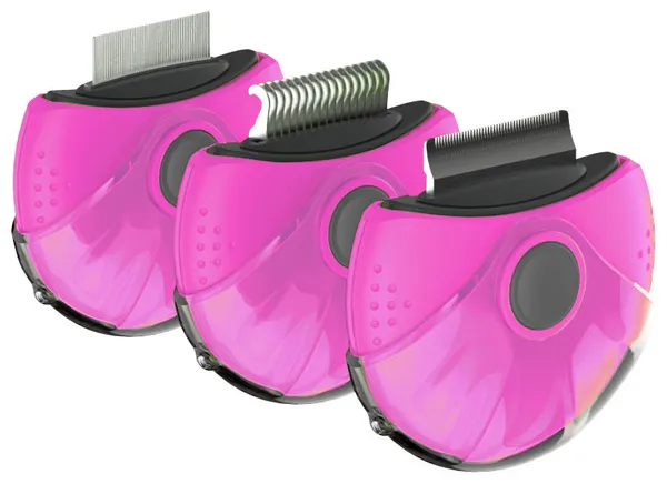 Triple Rotating Rake Grooming Dog Comb