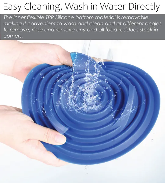 Modern Shark Fin Shaped Slow Feeder Dog Bowl