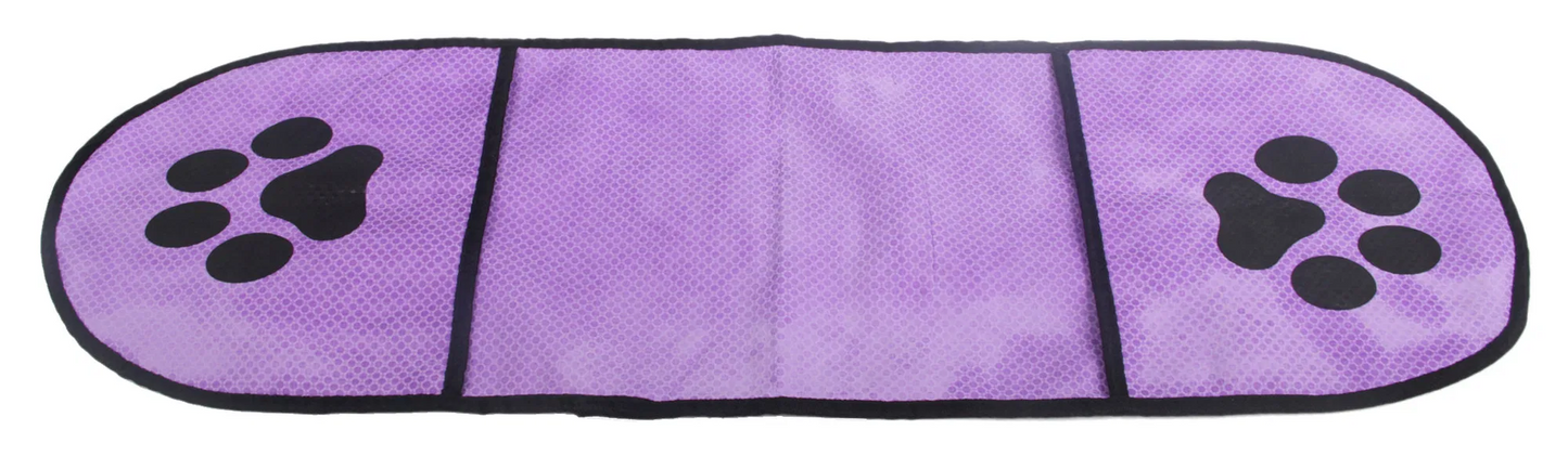 Dry-Aid Quick-Drying microfiber pet towel with dual hand pockets for drying dogs after bath