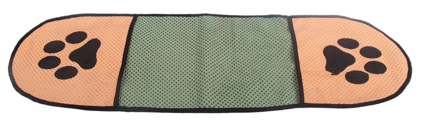 Dry-Aid Quick-Drying microfiber dog grooming towel with dual hand pockets in multiple colors