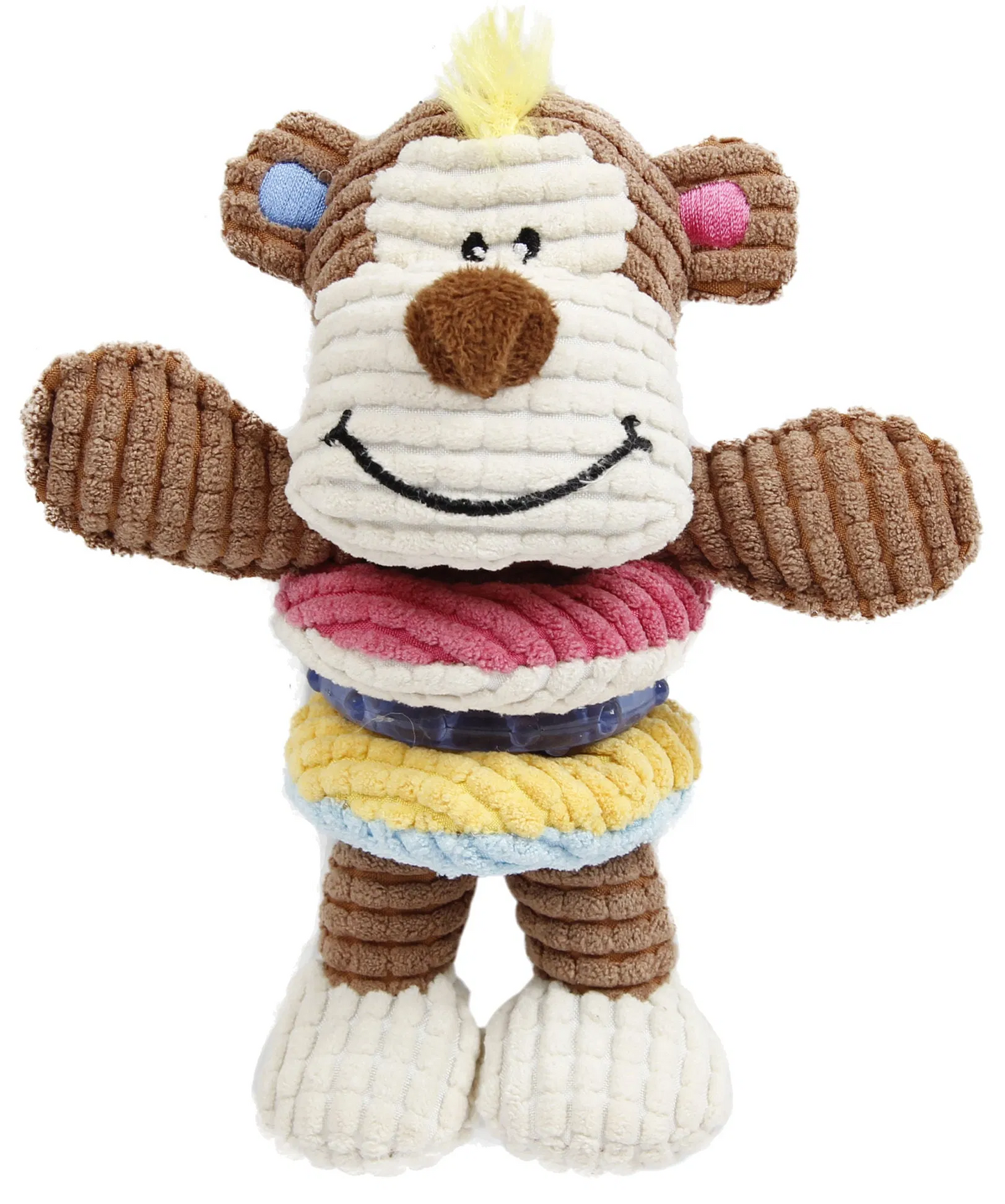 Plush Bear Squeaking and Rubber Dental Toy