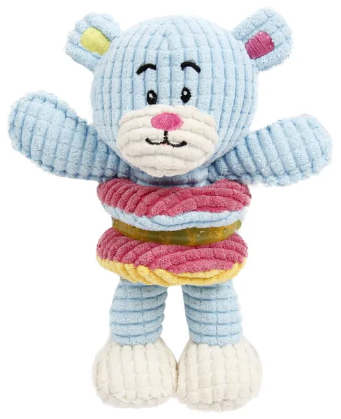 Plush Bear Squeaking and Rubber Dental Toy