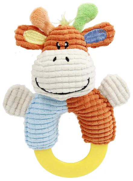 Round Rubber Plush Squeaking Dental Toy