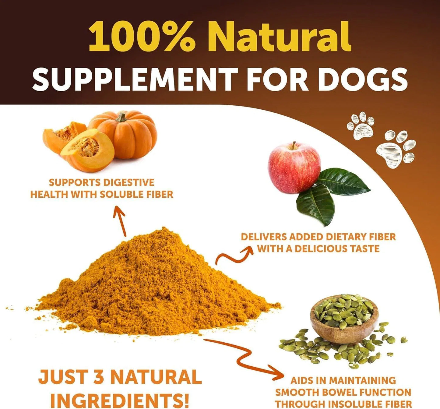 Pumpkin Powder Digestive Supplements for Dogs