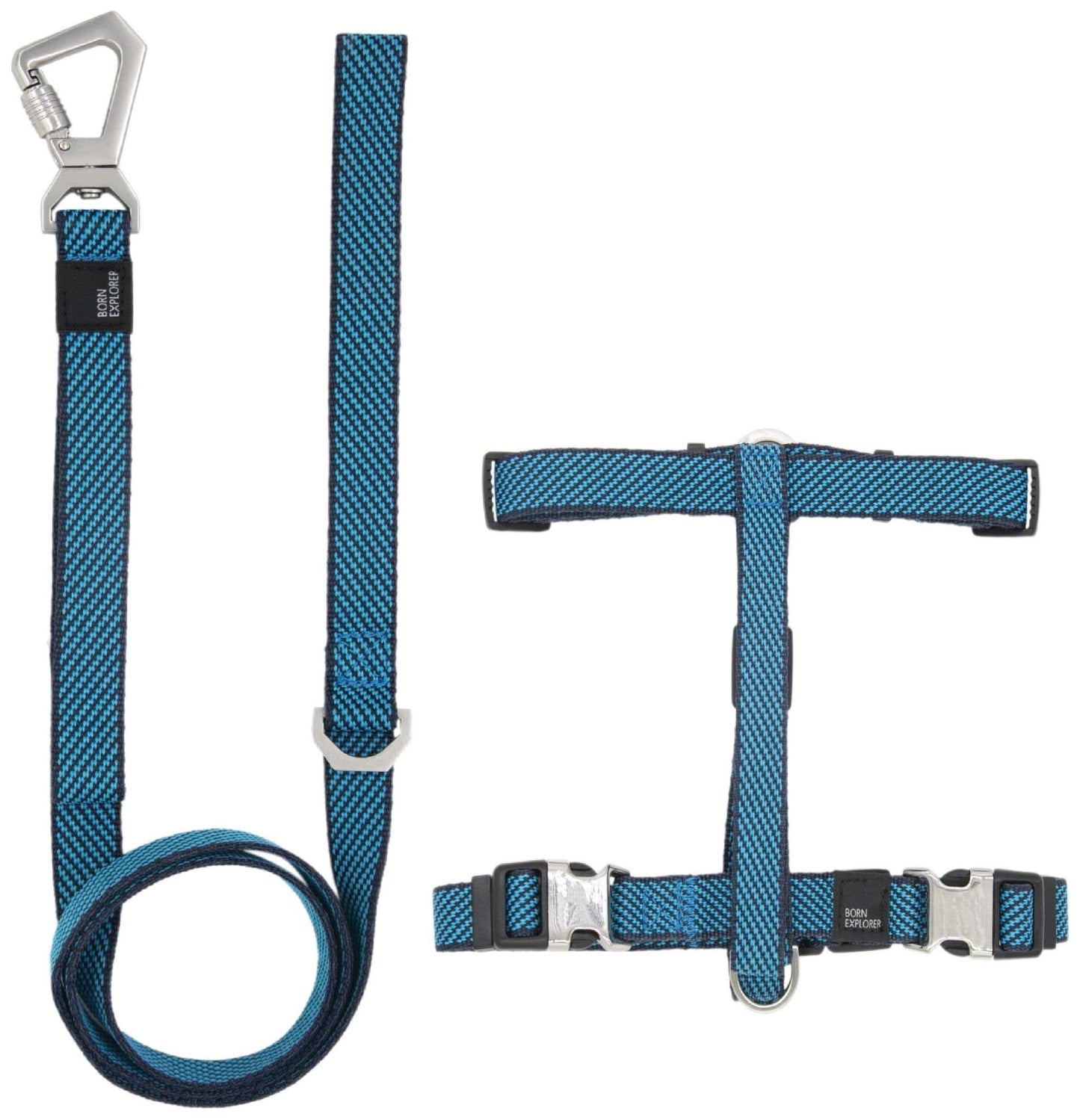 2-in-1 convertible dog walking set with durable nylon leash and adjustable loop