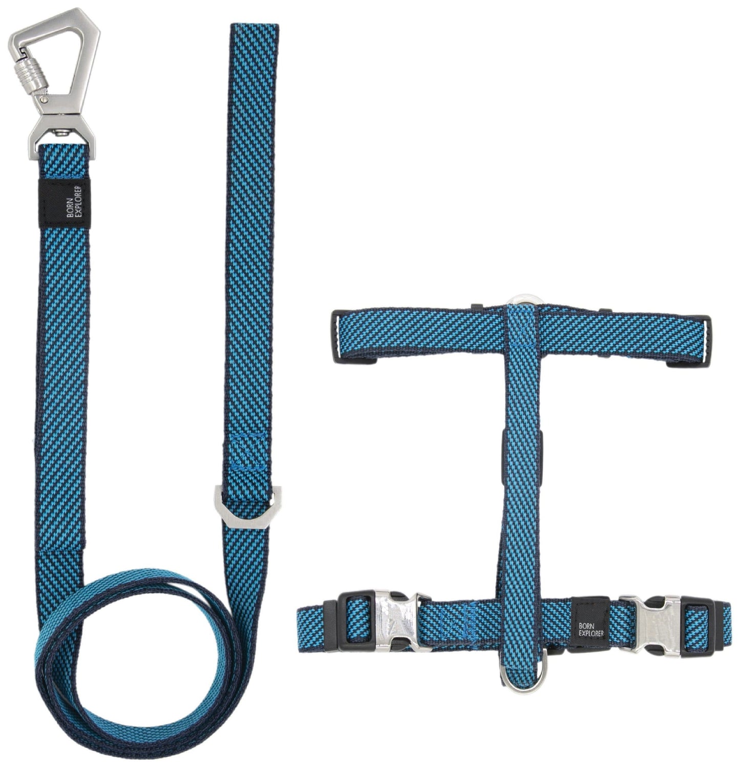 2-in-1 Convertible Dog Walking Set with durable nylon leash and adjustable pull loop for training and control