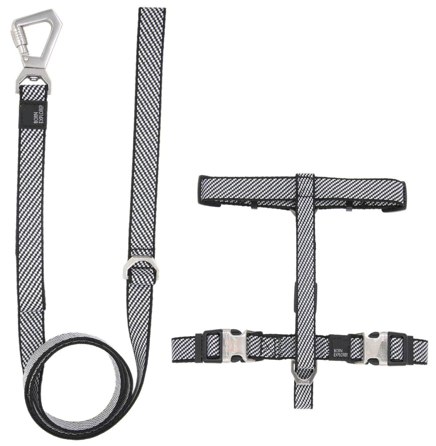 2-in-1 convertible dog walking set with durable nylon leash and adjustable pull loop for training and control