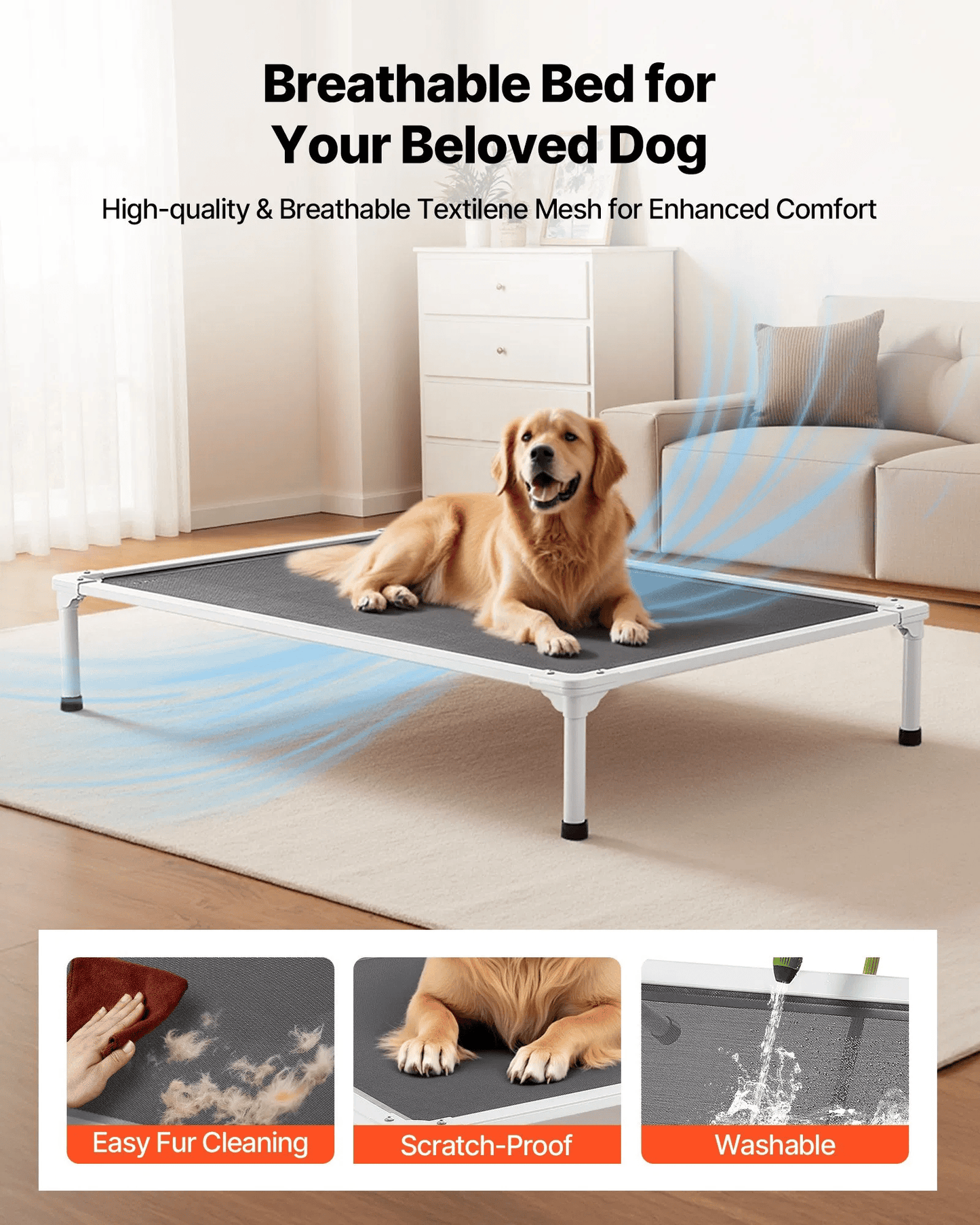 Reinforced Aluminum Elevated Dog Cot