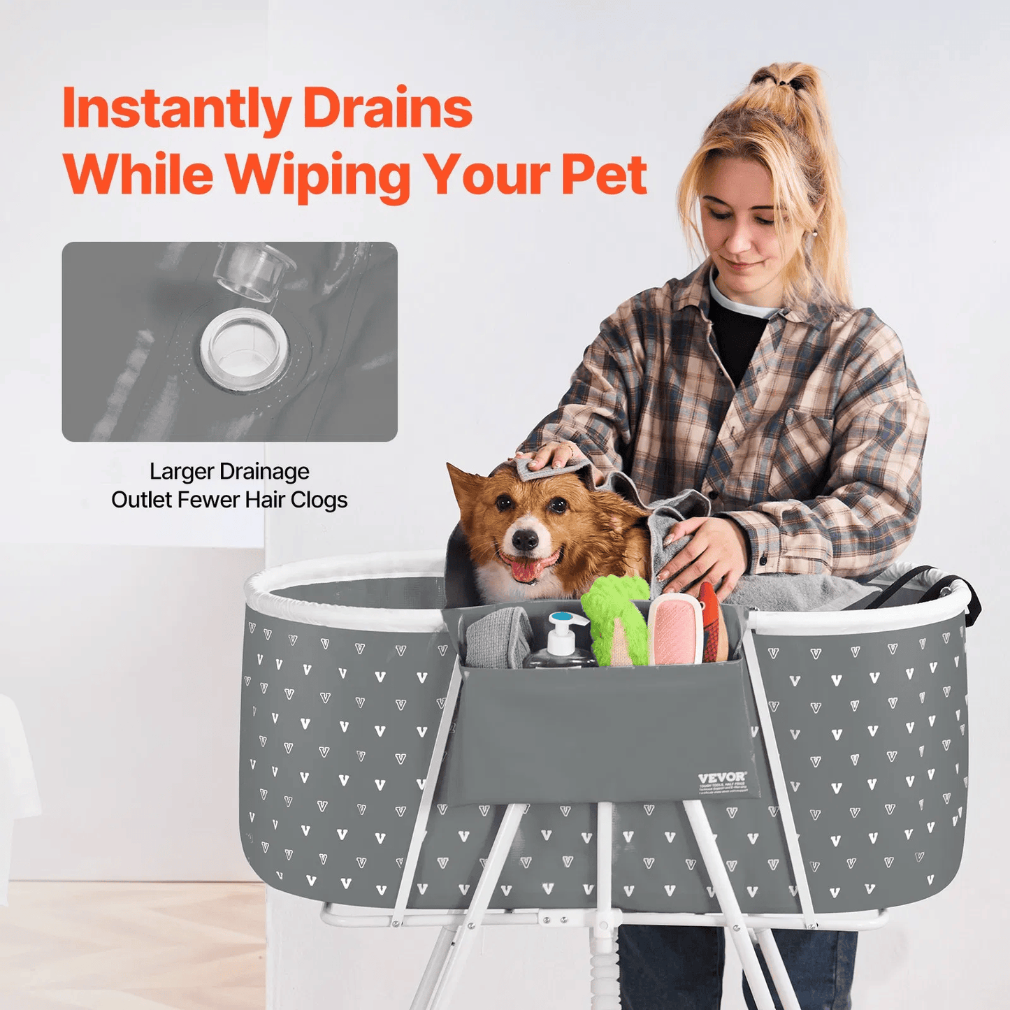 Foldable Elevated Dog Bath