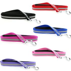 Nylon Reflective Flat Dog Leash (Color: Raspberry Pink, Size: 5ft) Nylon Reflective Flat Dog Leash (Color: Raspberry Pink, Size: 5ft)